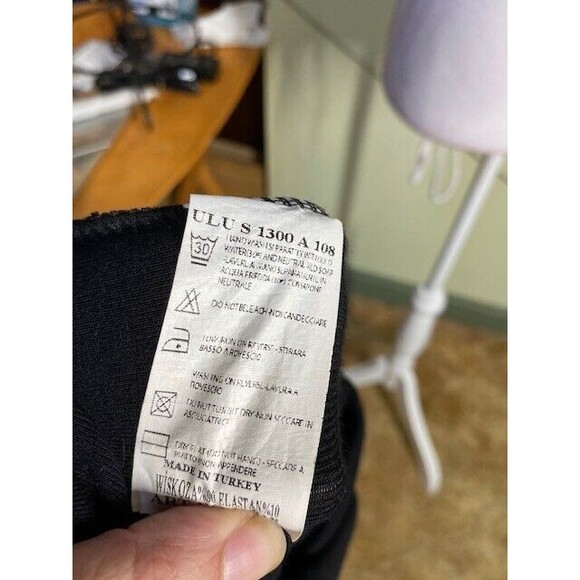 Miss Moi Womens Black Mock Neck Vogue Paris Embellished Rhinestone Tunic Blouse - Picture 10 of 10